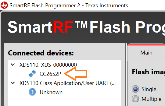 CC2652P detected device