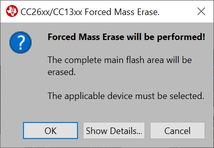 Erase device menu