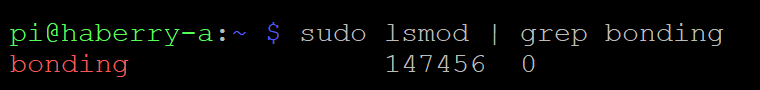 bonding kernel module loaded