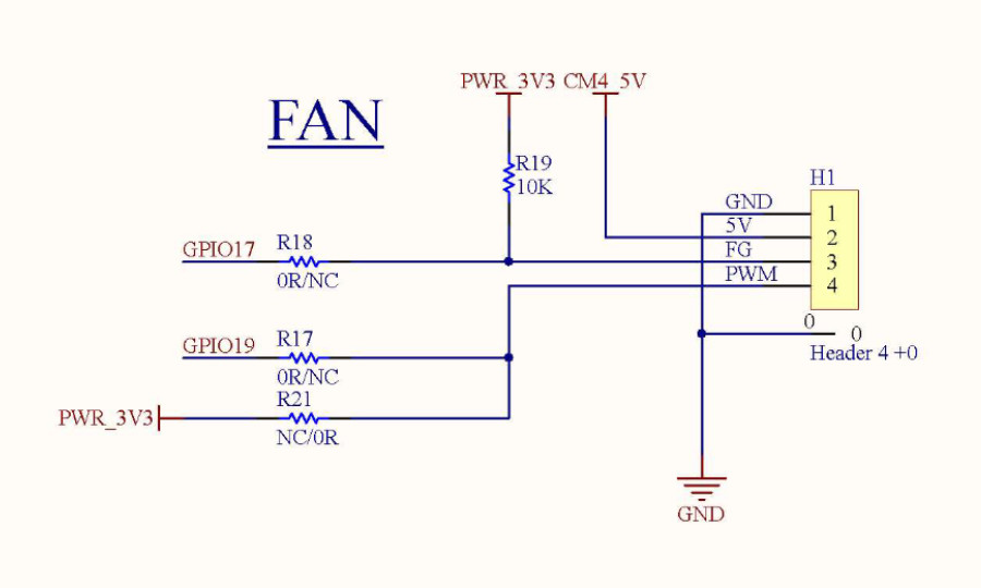 Fan connector schematic